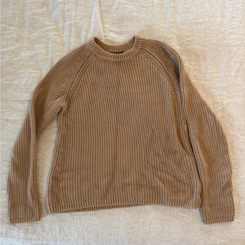 Quince women’s cotton fisherman Crewneck Sweater